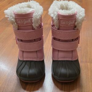 EUC Cat & Jack Pink and Black Winter Boots
